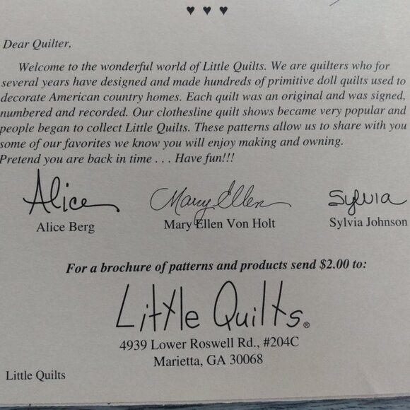 Vintage Doll Size Quilt Sewing Pattern Bear Ladybears Scrap Patchwork Applique - Picture 9 of 10